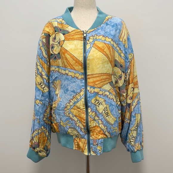 Mulberry Street Jackets & Blazers - Vintage Mulberry Street Sun and Circus Jacket, Blue/Yellow, Large